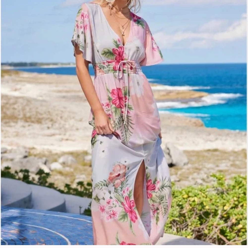 Venus Floral Tropical Maxi Dress